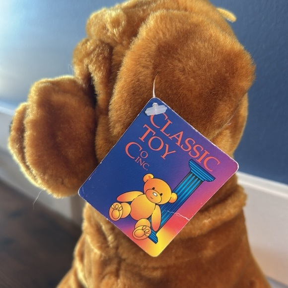 Classic Toy Co Company Shar Pei Puppy Dog Plush Stuffed Animal Wrinkles Brown - Picture 5 of 9